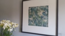 Encaustic mono print. 