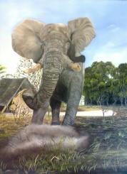 This painting is called Rage oil on canvas 24"x 30" 