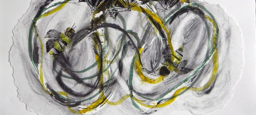 Vivian Rhule, Oil Multi medium Abstract Prints, felted&nbsp;landscape